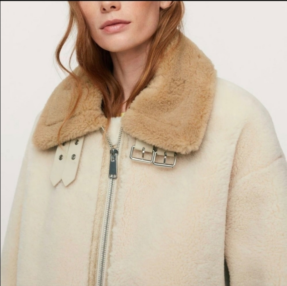 Mango Oversized Faux Fur and Shearling Effect Jac… - image 15